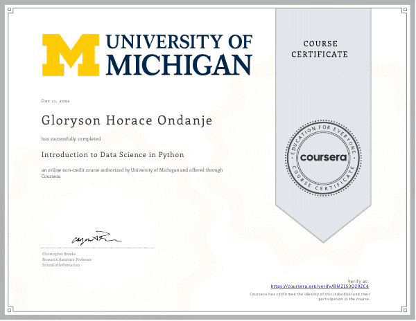 Introduction to Data Science in Python